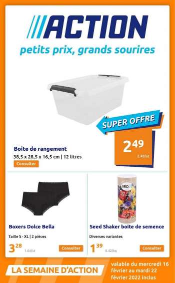 Catalogue Action - 16/02/2022 - 22/02/2022.