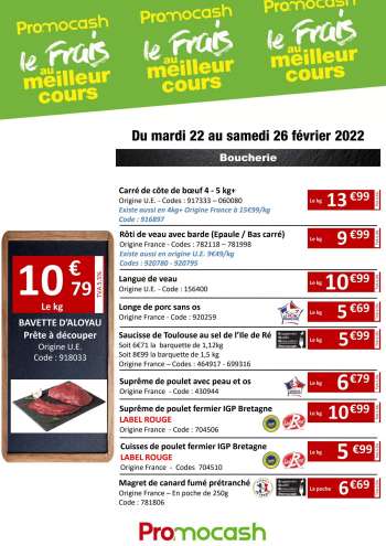 Catalogue Promocash - 22/02/2022 - 26/02/2022.