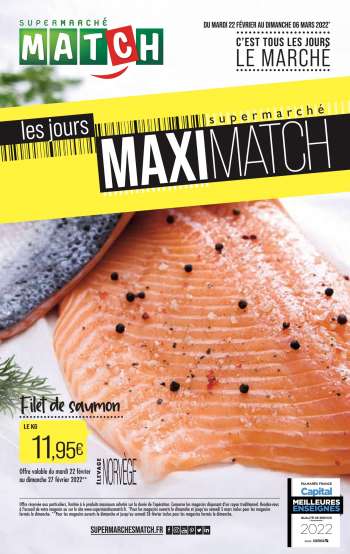 Catalogue Supermarché Match - 22/02/2022 - 06/03/2022.
