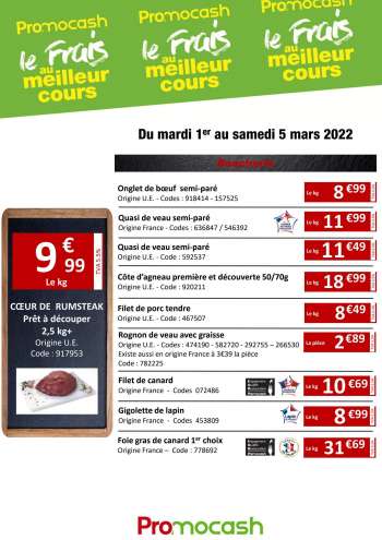 Catalogue Promocash - 01/03/2022 - 05/03/2022.