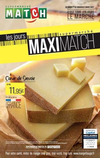 Catalogue Supermarché Match - 01/03/2022 - 06/03/2022.
