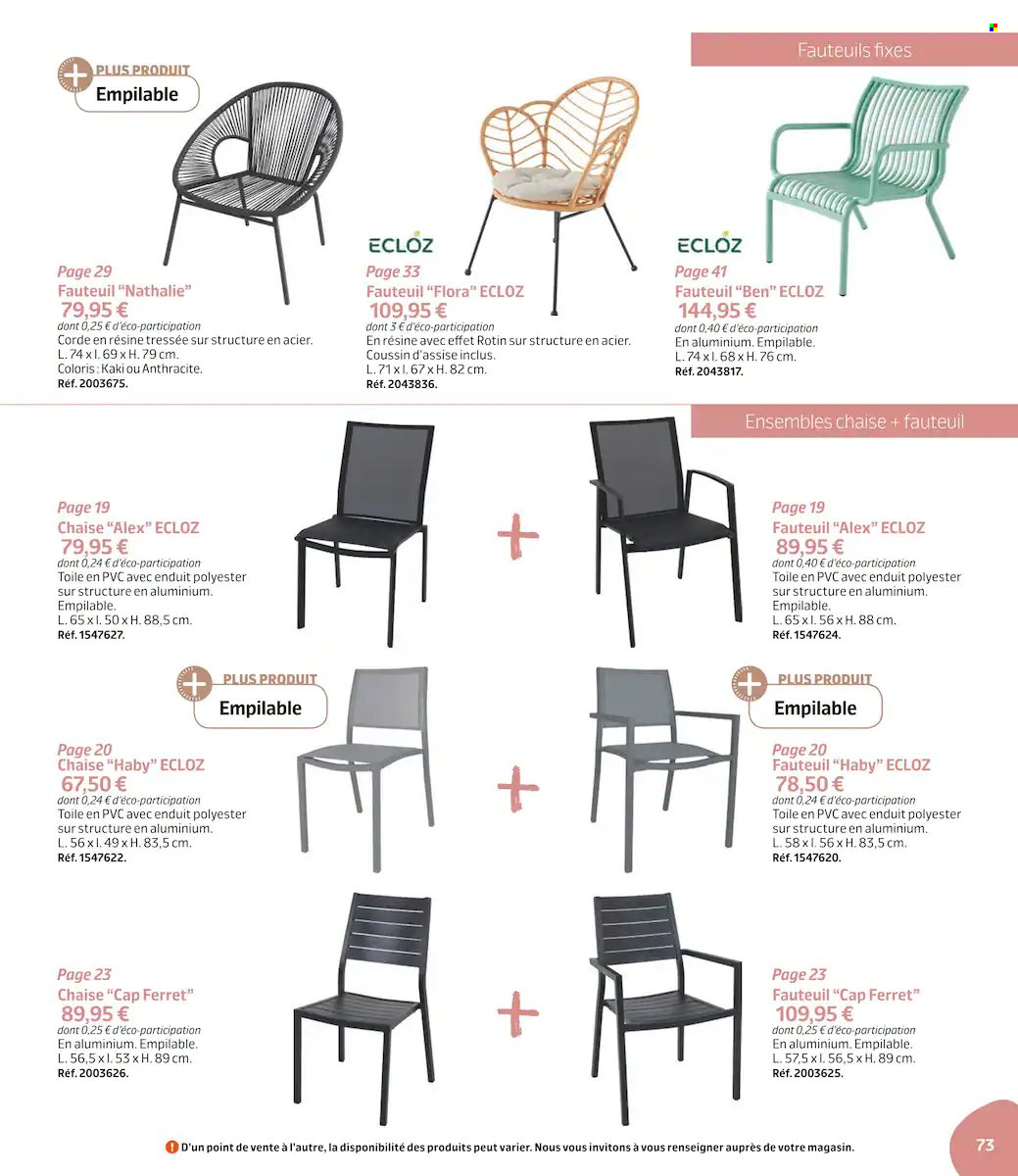 thumbnail - Catalogue Jardiland - 01/03/2022 - 19/06/2022 - Produits soldés - fauteuil. Page 72.