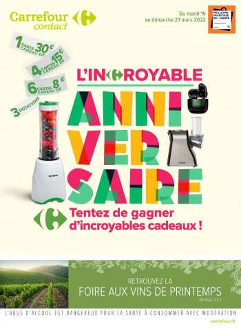Catalogue Carrefour Contact - 15/03/2022 - 27/03/2022.