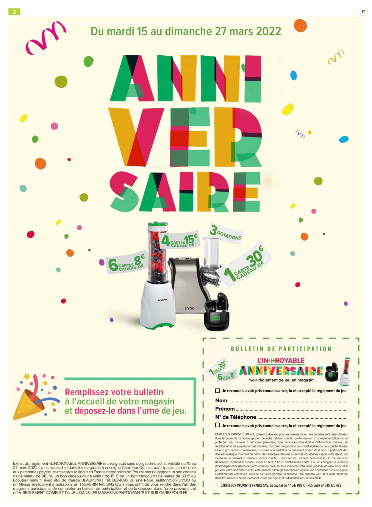 Catalogue Carrefour Contact - 15/03/2022 - 27/03/2022. Page 2