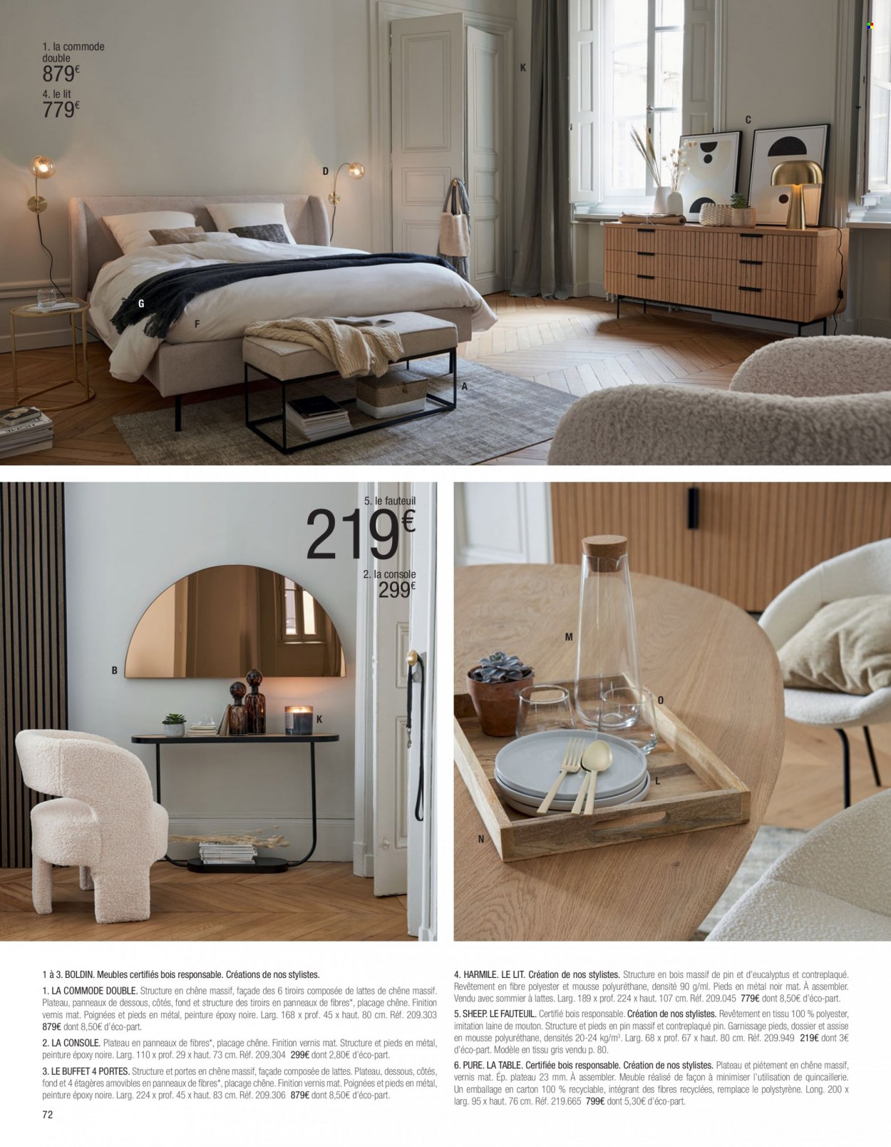 thumbnail - Catalogue Maisons du Monde - Produits soldés - table, fauteuil, commode, buffet. Page 74.
