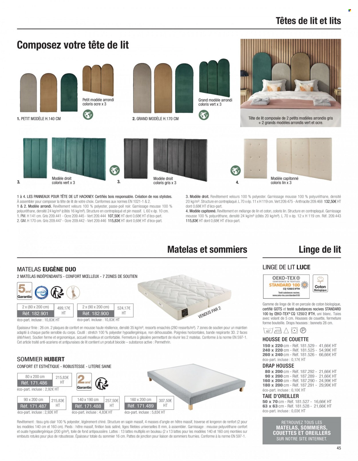 thumbnail - Catalogue Maisons du Monde - Produits soldés - couette, housse de couette, drap, linge de lit, taie, drap housse, sommier. Page 47.