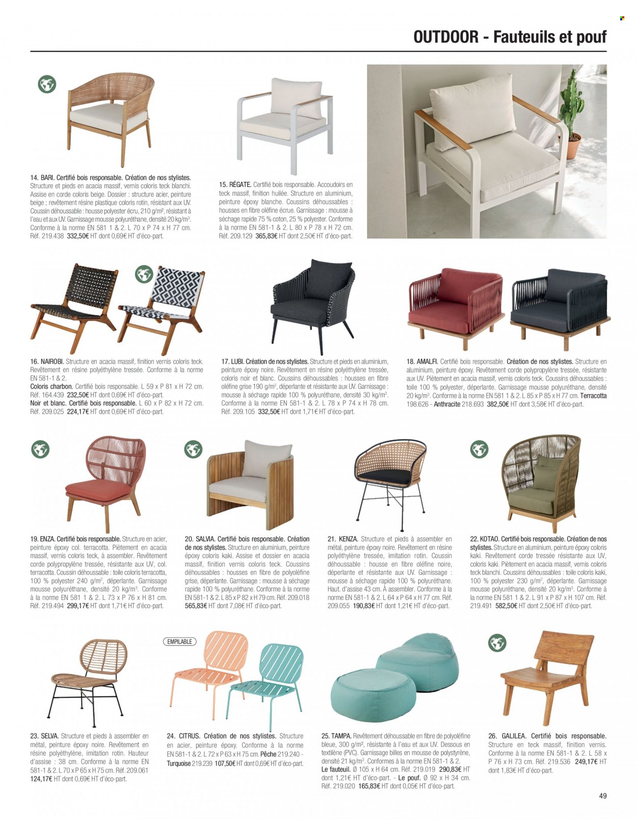 thumbnail - Catalogue Maisons du Monde - Produits soldés - fauteuil. Page 51.