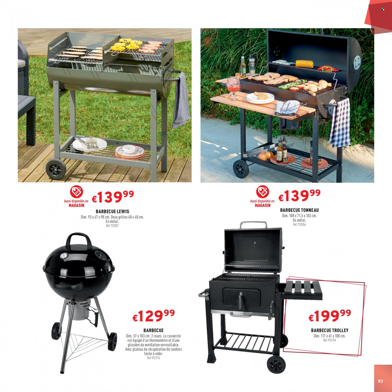 thumbnail - Catalogue Trafic - Produits soldés - thermomètre, trolley, barbecue. Page 93.