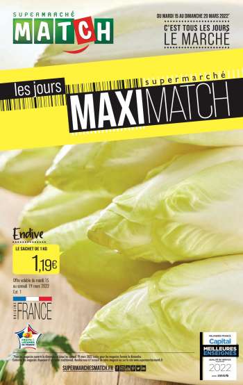 Catalogue Supermarché Match - 15/03/2022 - 20/03/2022.