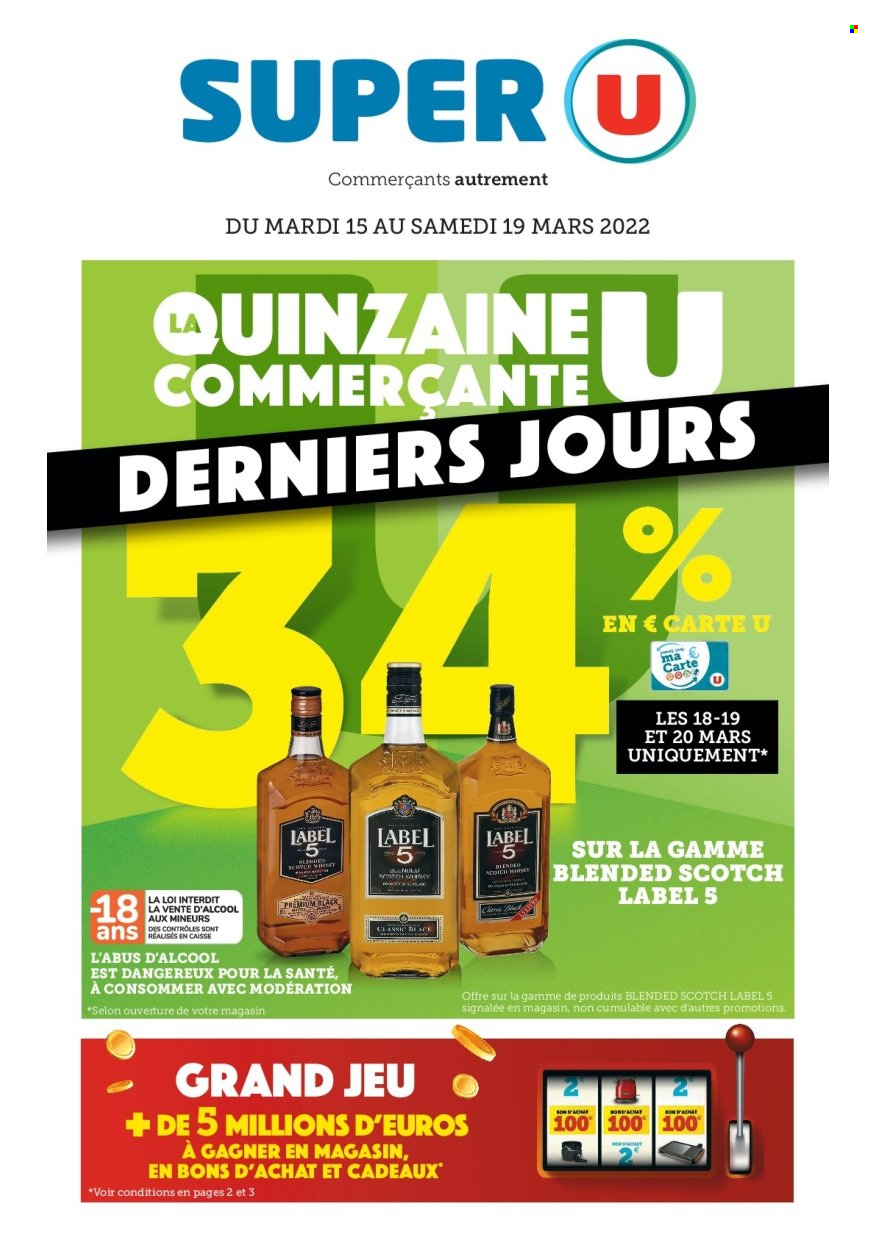 Catalogue SUPER U - 15/03/2022 - 19/03/2022. Page 1