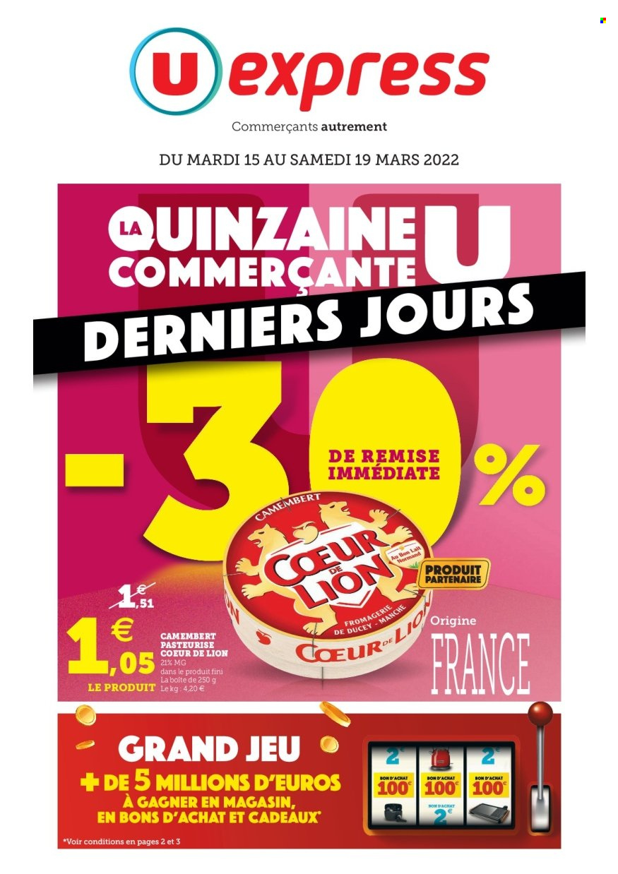 Catalogue U express - 15/03/2022 - 19/03/2022. Page 1