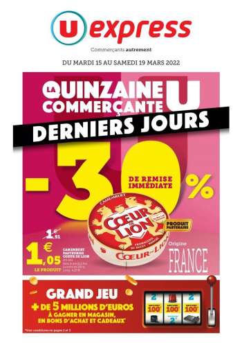 Catalogue U express - 15/03/2022 - 19/03/2022.