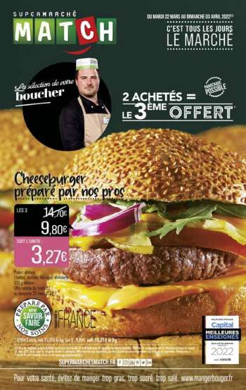 Catalogue Supermarché Match - 22/03/2022 - 03/04/2022.