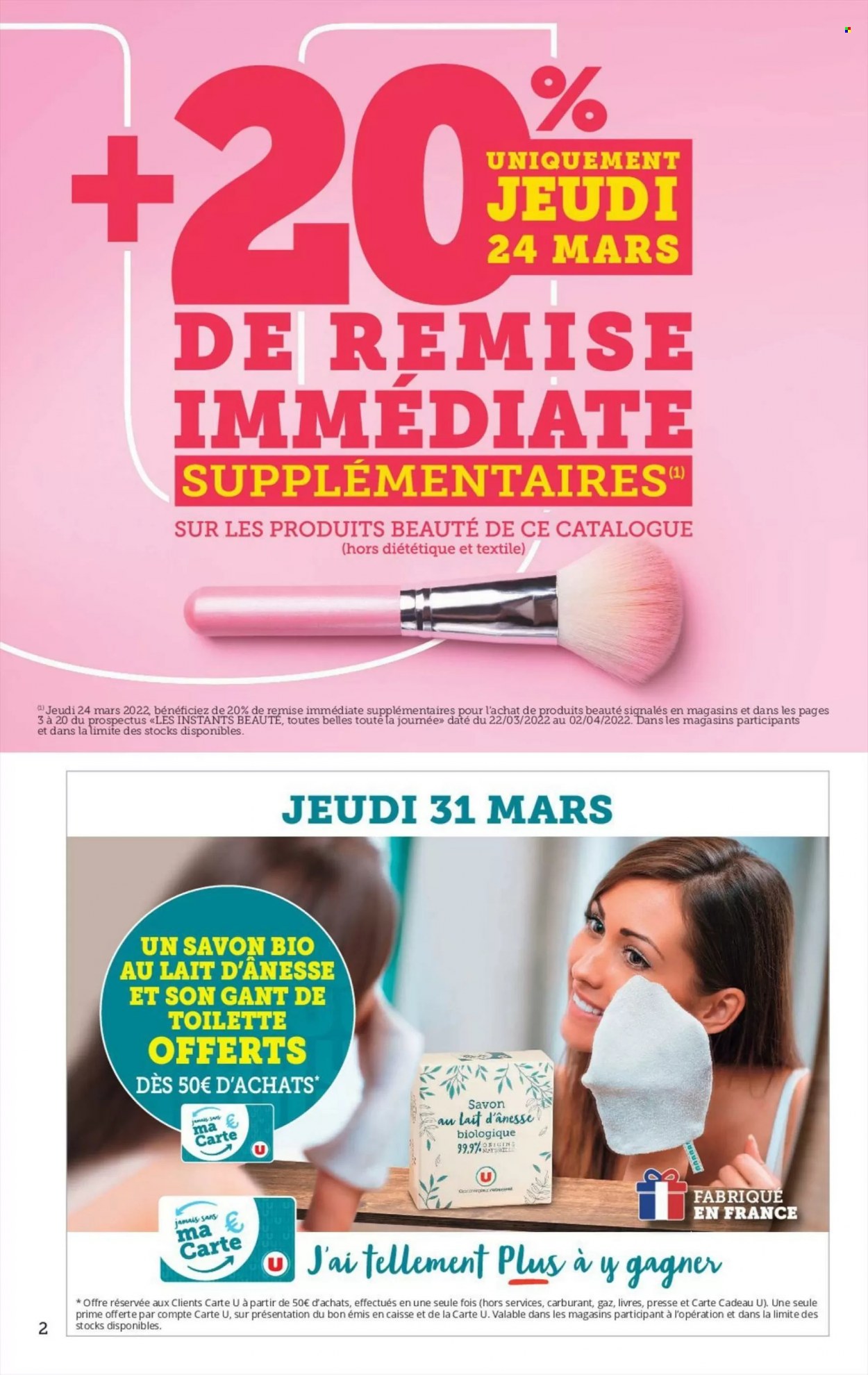 Catalogue SUPER U - 22/03/2022 - 02/04/2022. Page 2