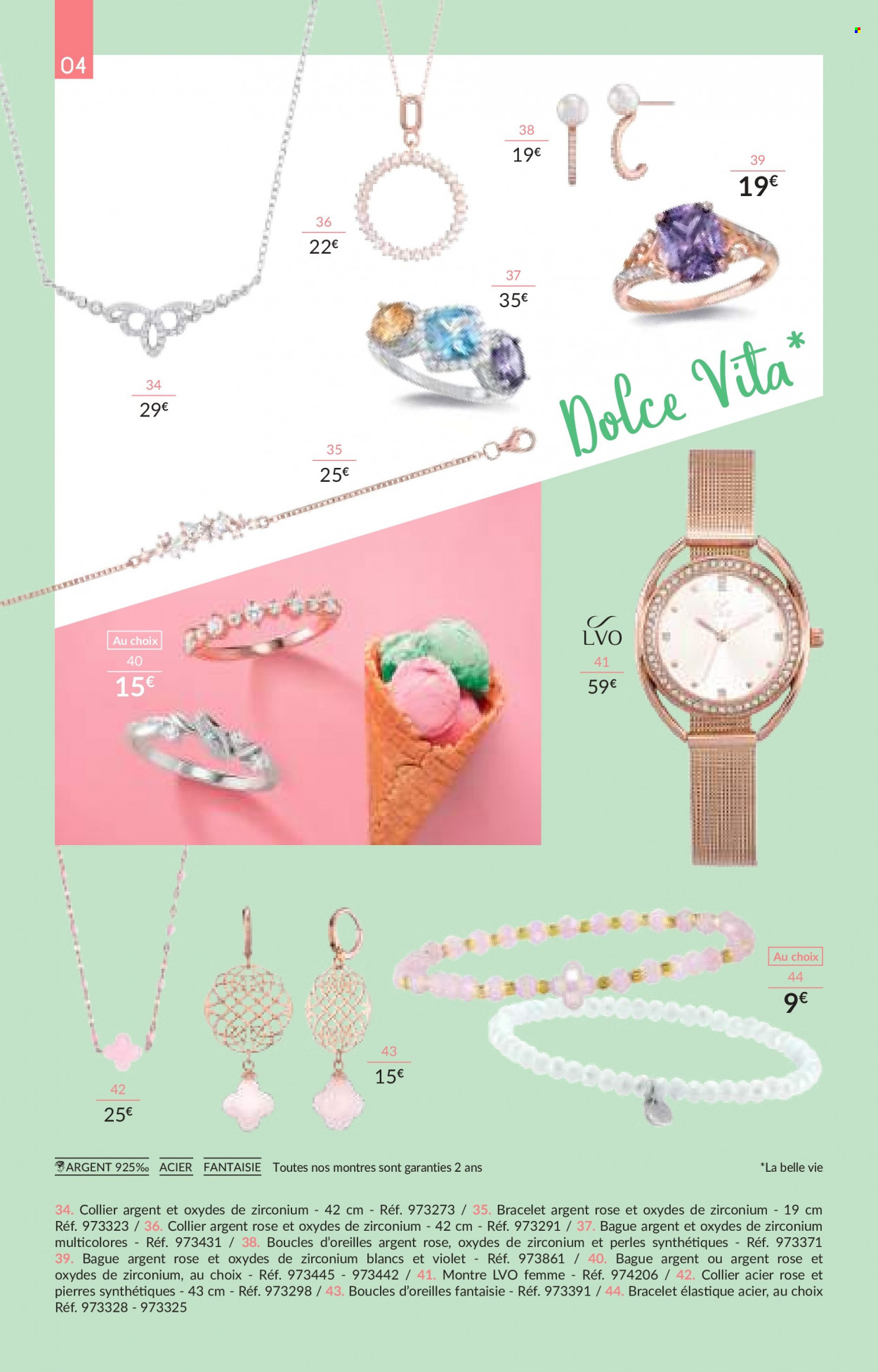 thumbnail - Catalogue Auchan - 25/03/2022 - 19/06/2022 - Produits soldés - montre, bague, boucles d'oreilles, bracelet. Page 4.