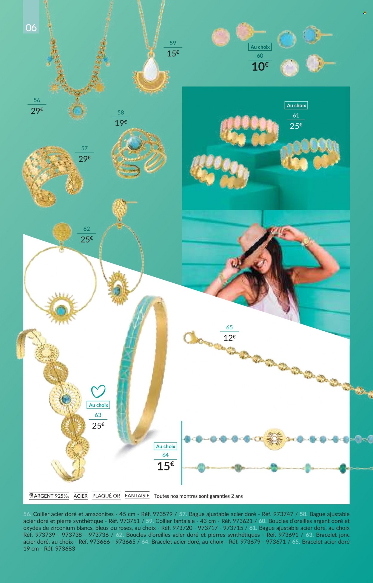 thumbnail - Catalogue Auchan - 25/03/2022 - 19/06/2022 - Produits soldés - montre, bague, boucles d'oreilles, bracelet. Page 6.