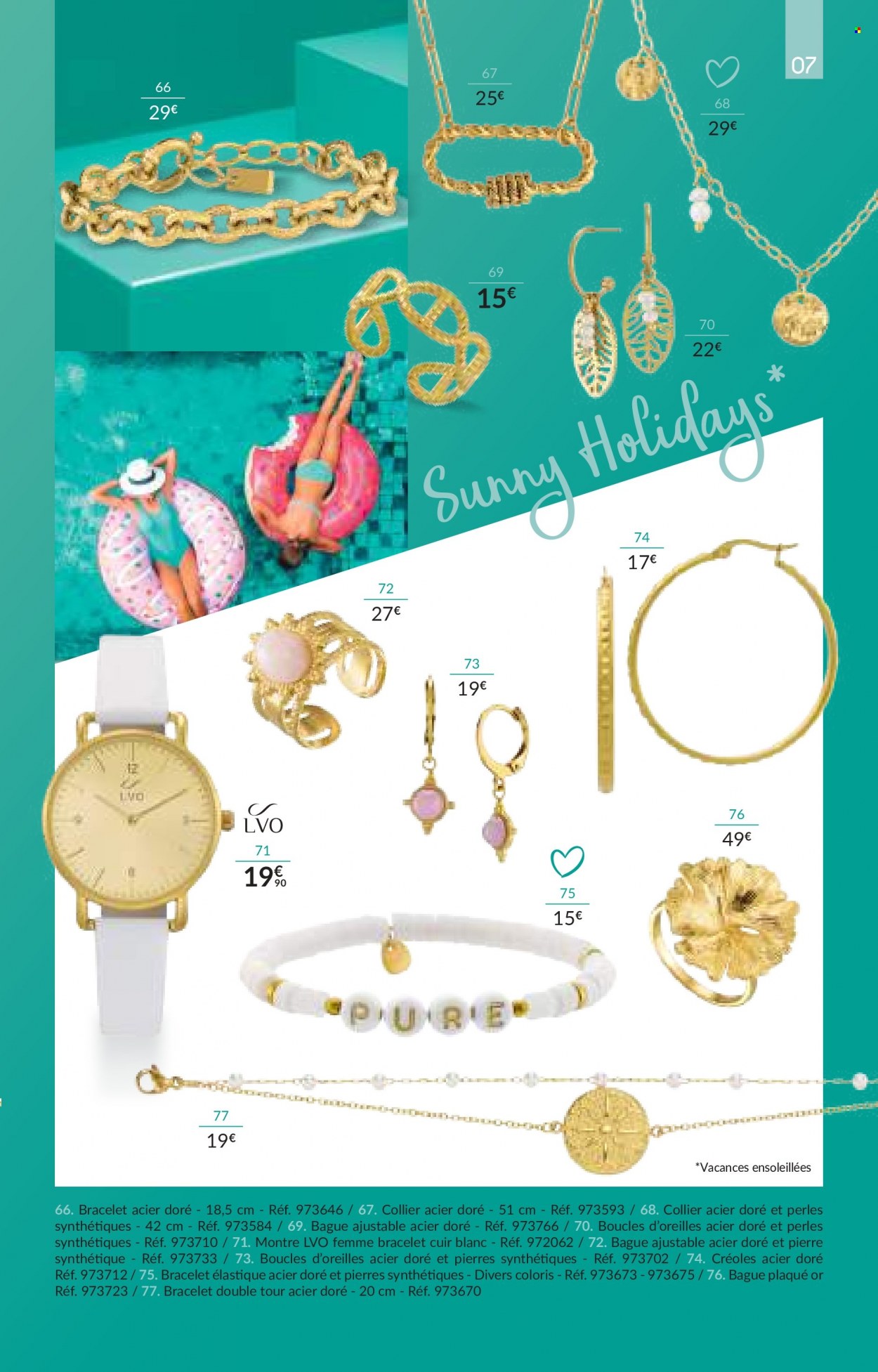 thumbnail - Catalogue Auchan - 25/03/2022 - 19/06/2022 - Produits soldés - montre, bague, boucles d'oreilles, bracelet. Page 7.