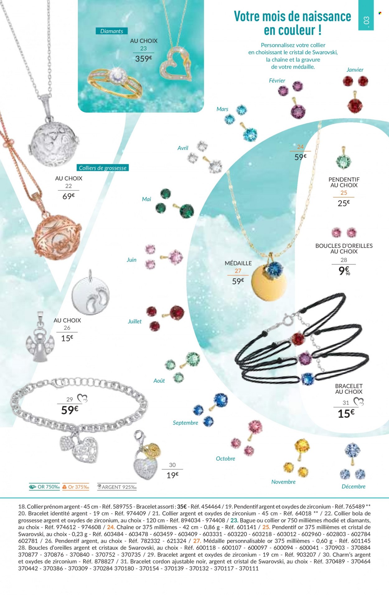 thumbnail - Catalogue Auchan - 12/03/2022 - 31/12/2022 - Produits soldés - bague, boucles d'oreilles, bracelet. Page 3.