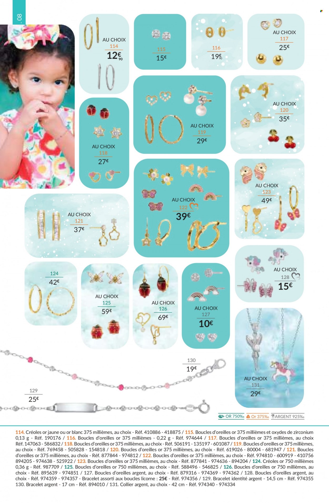 thumbnail - Catalogue Auchan - 12/03/2022 - 31/12/2022 - Produits soldés - licorne, boucles d'oreilles, bracelet. Page 8.
