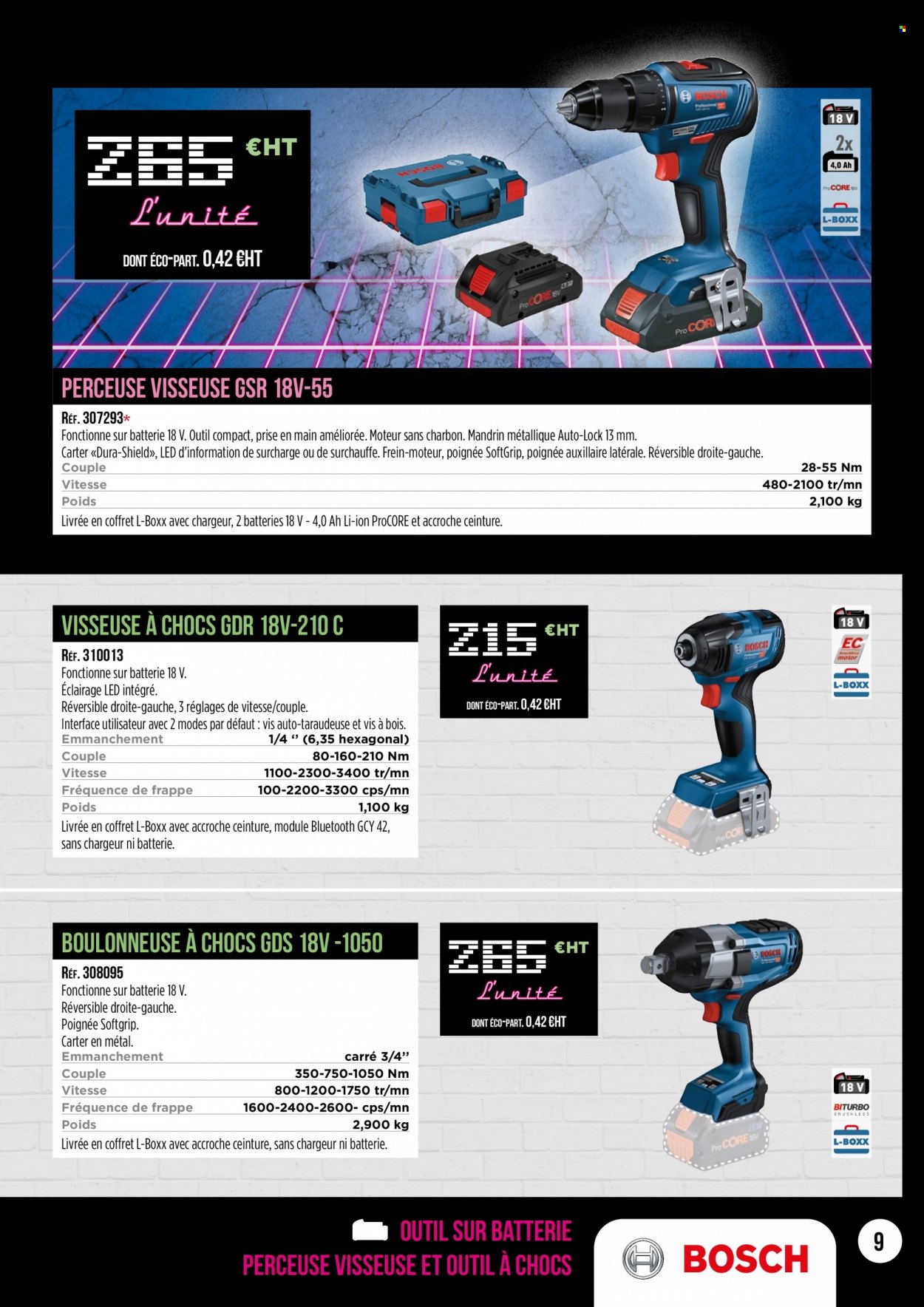 thumbnail - Catalogue Master Pro - 07/03/2022 - 30/07/2022 - Produits soldés - Bosch, vis, visseuse. Page 9.