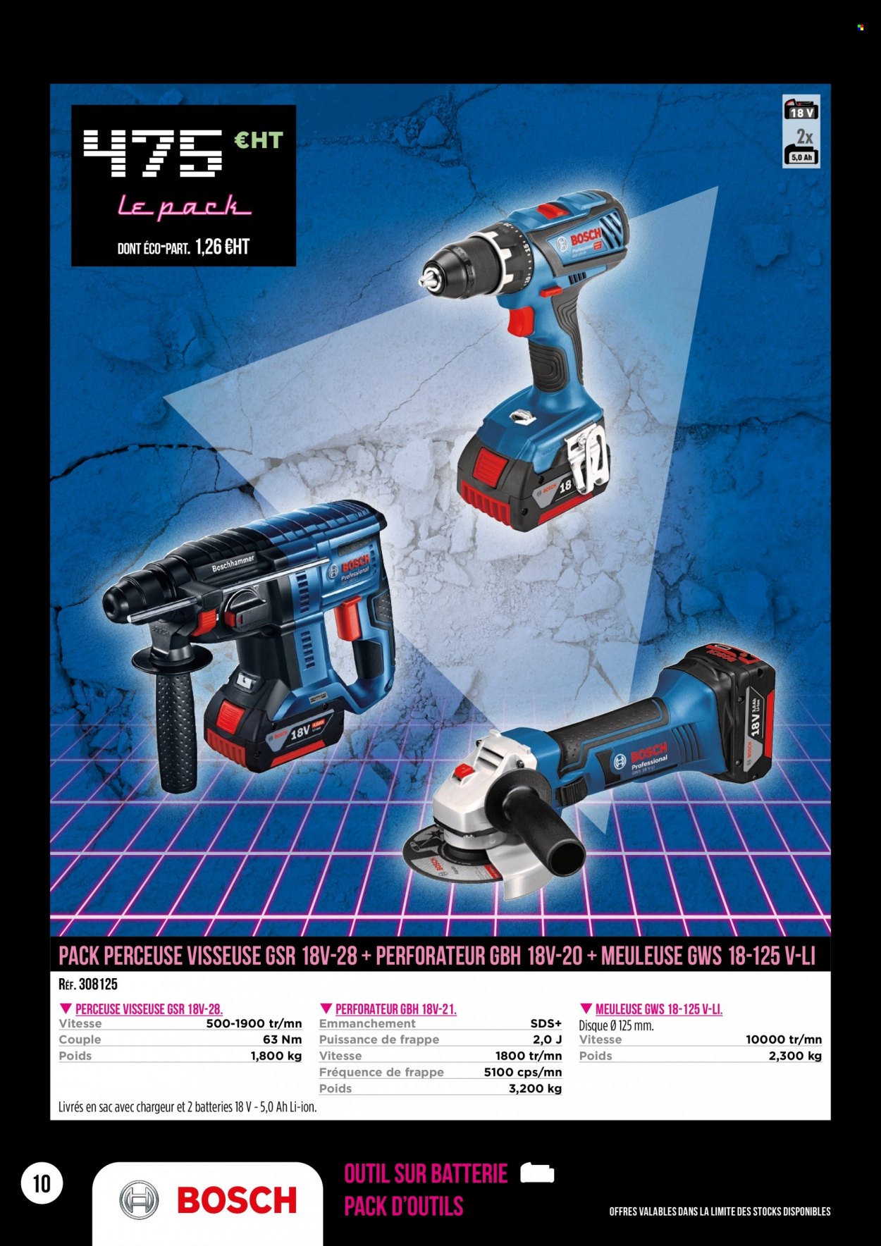 thumbnail - Catalogue Master Pro - 07/03/2022 - 30/07/2022 - Produits soldés - Bosch, perforateur, visseuse, meuleuse. Page 10.