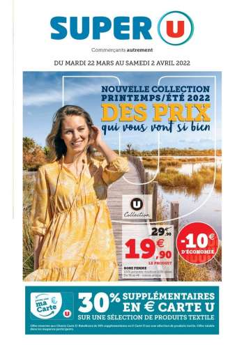Catalogue SUPER U - 22/03/2022 - 02/04/2022.