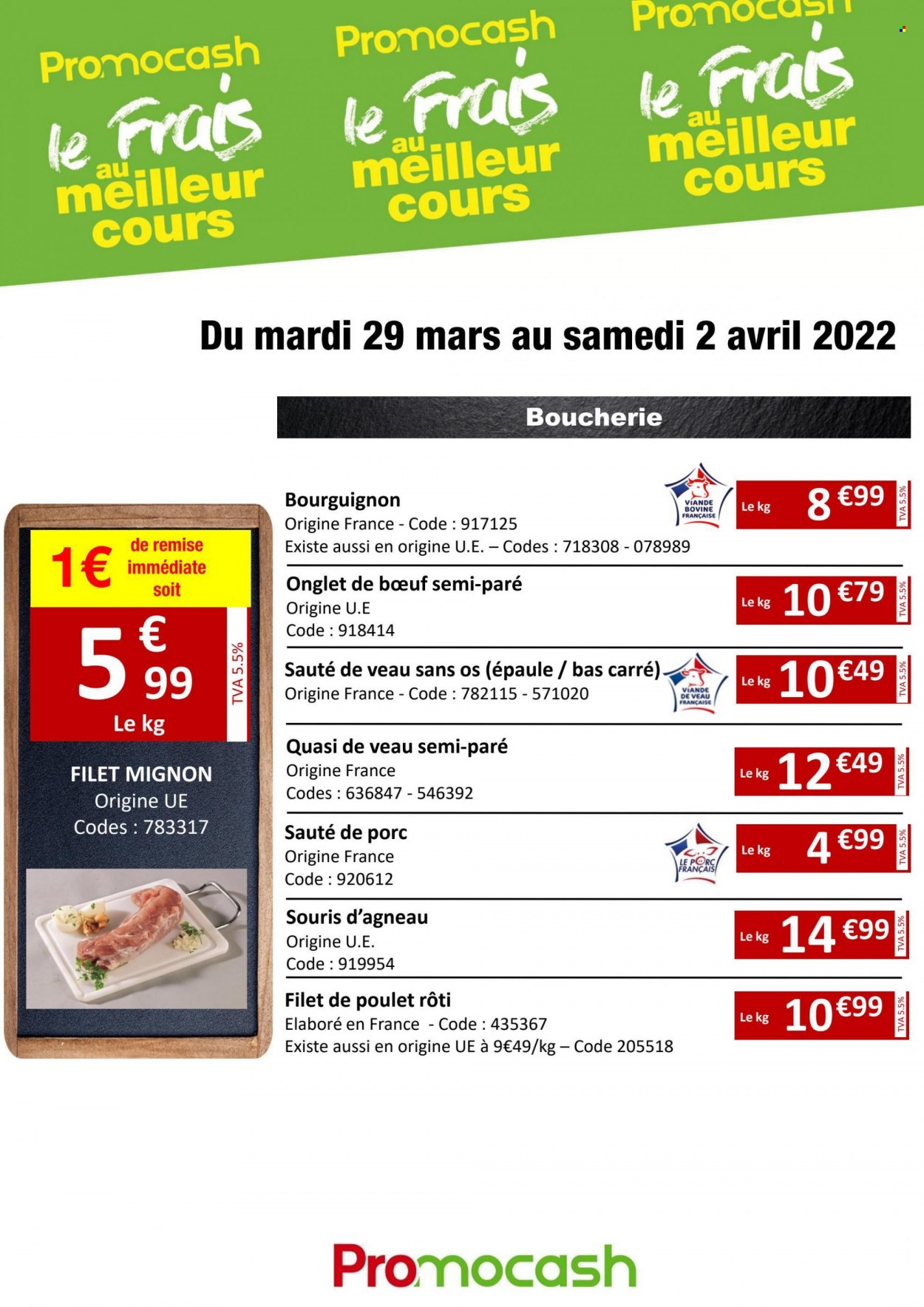 Catalogue Promocash - 29/03/2022 - 02/04/2022. Page 1