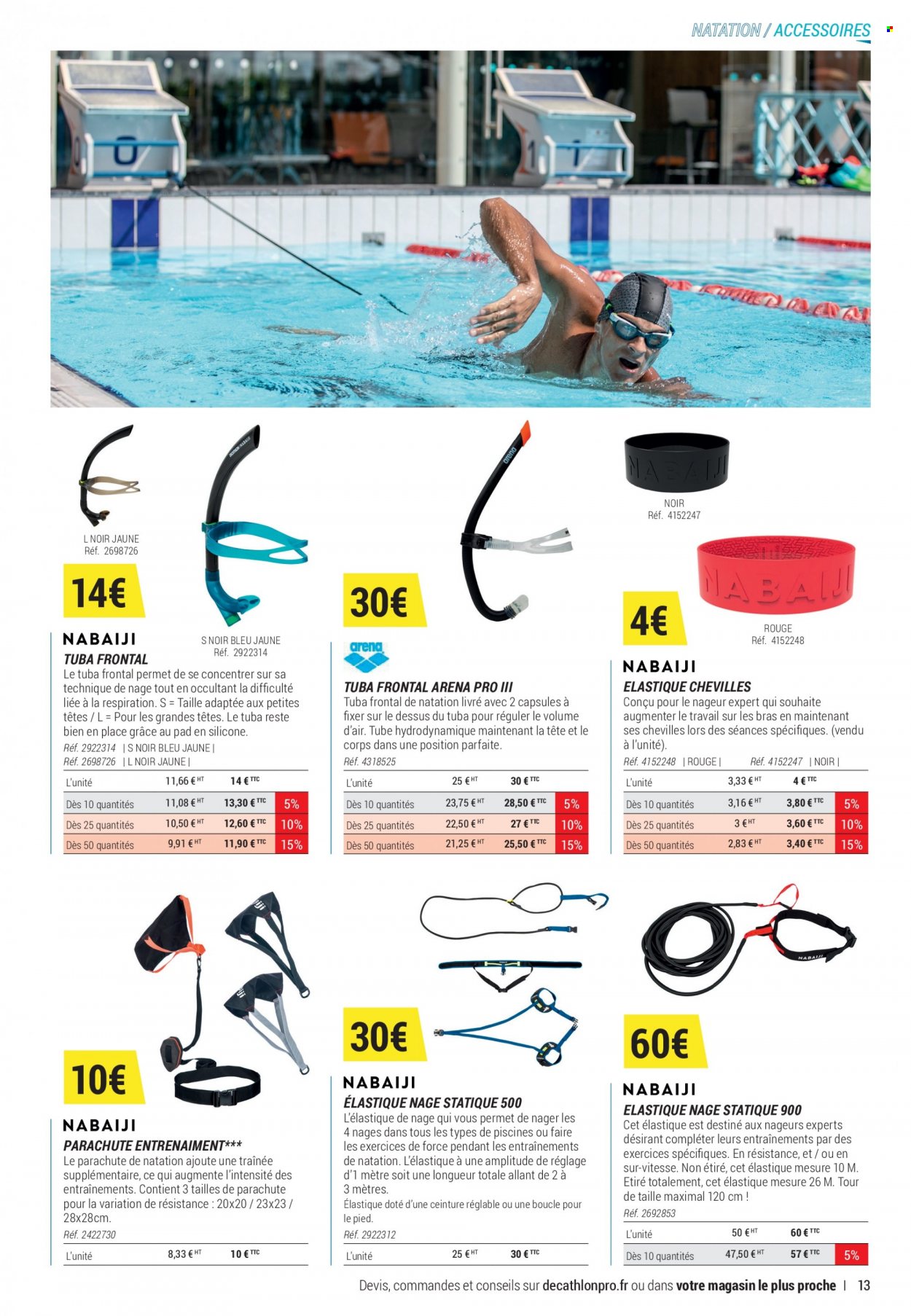 thumbnail - Catalogue Decathlon - Produits soldés - Arena, ceinture. Page 13.