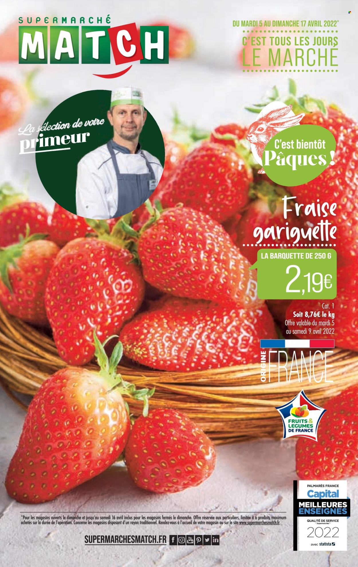 Catalogue Supermarché Match - 05/04/2022 - 17/04/2022. Page 1
