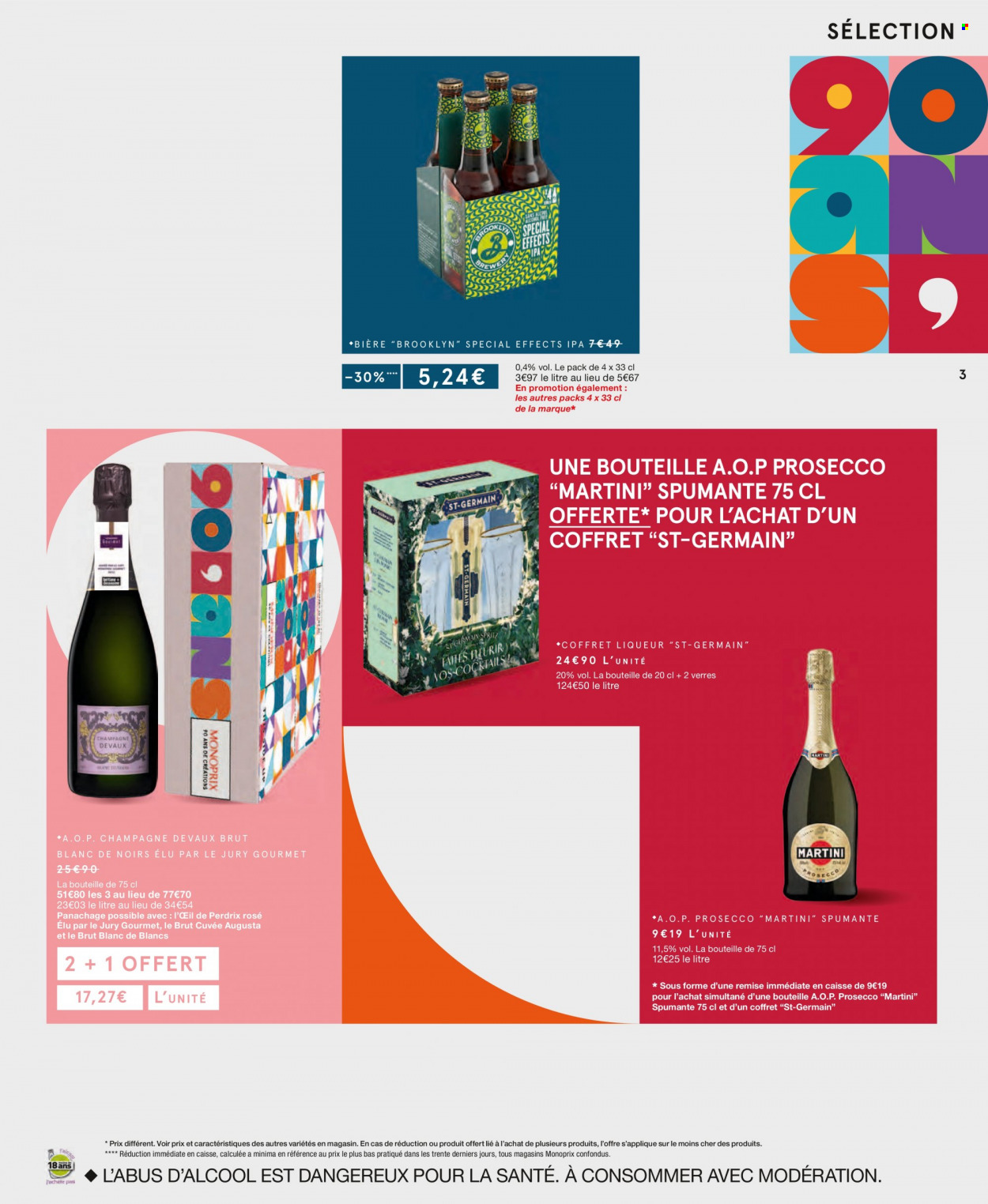 thumbnail - Catalogue Monoprix - 11/05/2022 - 29/05/2022 - Produits soldés - bière, champagne, Prosecco, Martini, liqueur. Page 3.