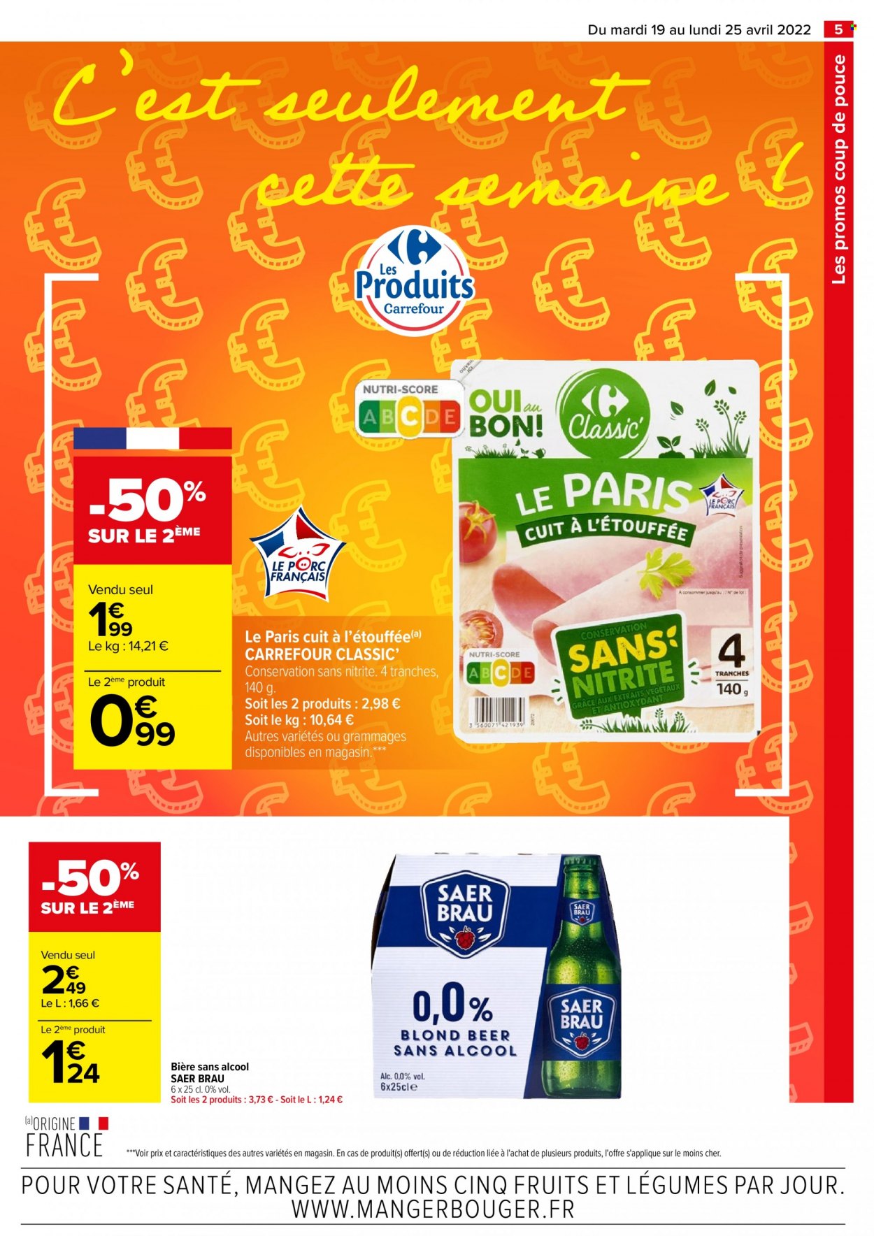 Catalogue Carrefour Hypermarchés - 19/04/2022 - 25/04/2022. Page 5
