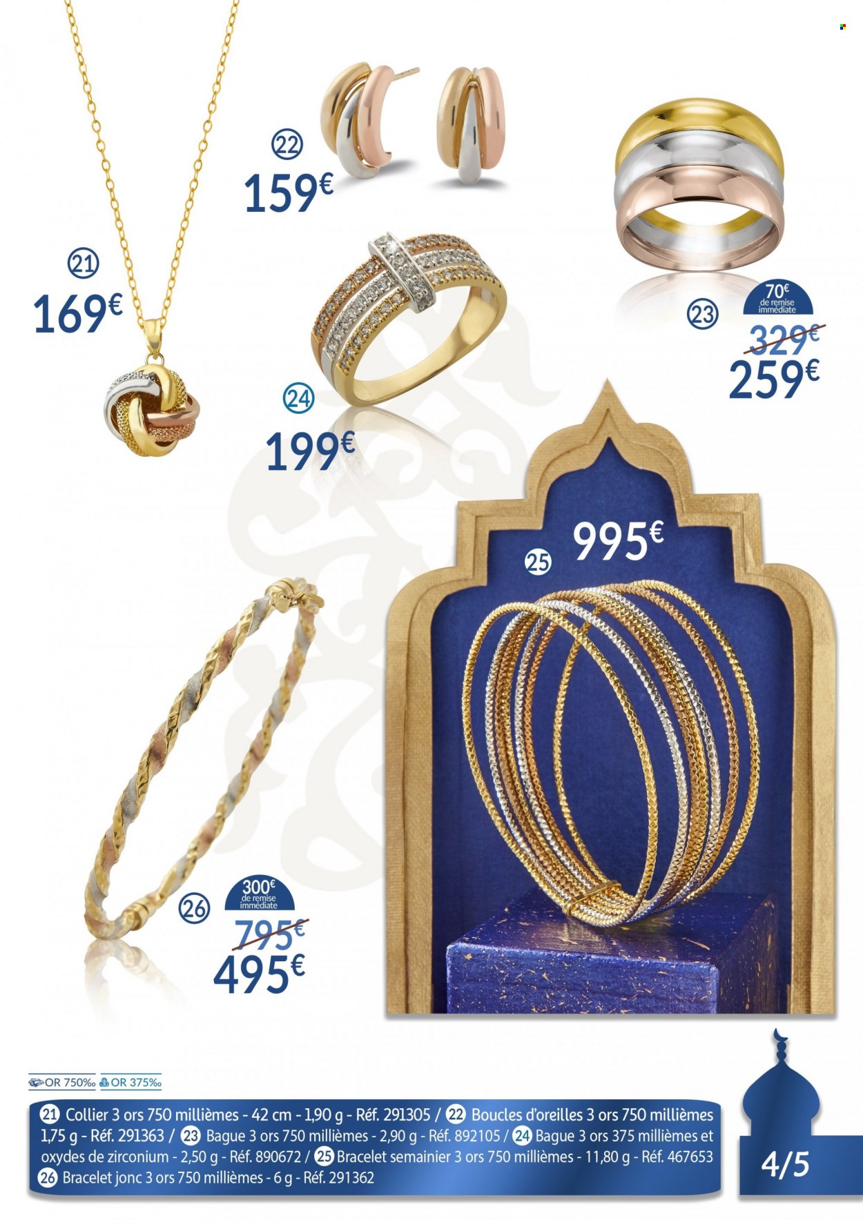 thumbnail - Catalogue Auchan - 01/04/2022 - 30/09/2022 - Produits soldés - bague, boucles d'oreilles, bracelet. Page 5.