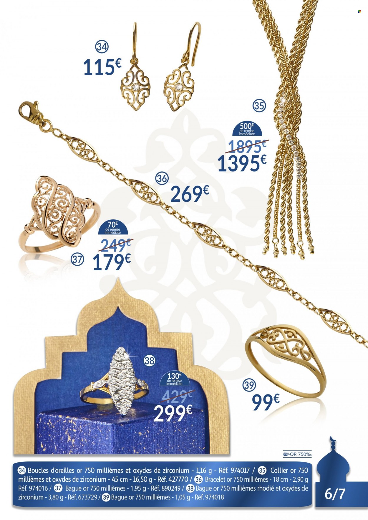 thumbnail - Catalogue Auchan - 01/04/2022 - 30/09/2022 - Produits soldés - bague, boucles d'oreilles, bracelet. Page 7.