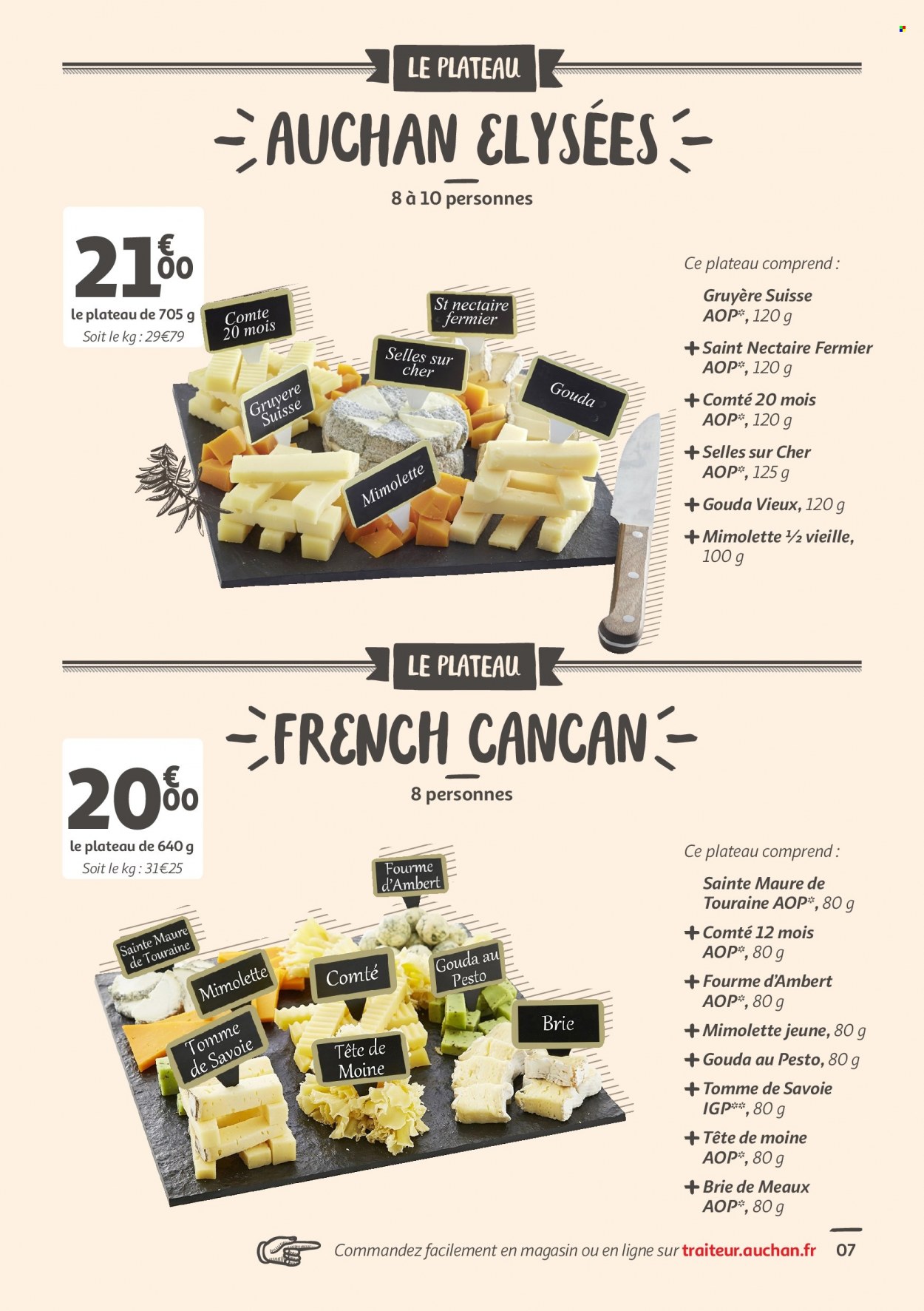 thumbnail - Catalogue Auchan - 21/04/2022 - 31/05/2022 - Produits soldés - Brie, Comté, Fourme d'Ambert, fromage, gruyère, Mimolette, Tête de Moine, Sainte-maure. Page 7.