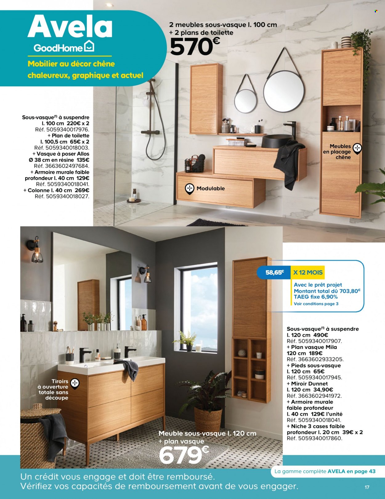 thumbnail - Catalogue Castorama - 23/04/2022 - 31/05/2022 - Produits soldés - armoire, armoire murale, plan vasque. Page 17.