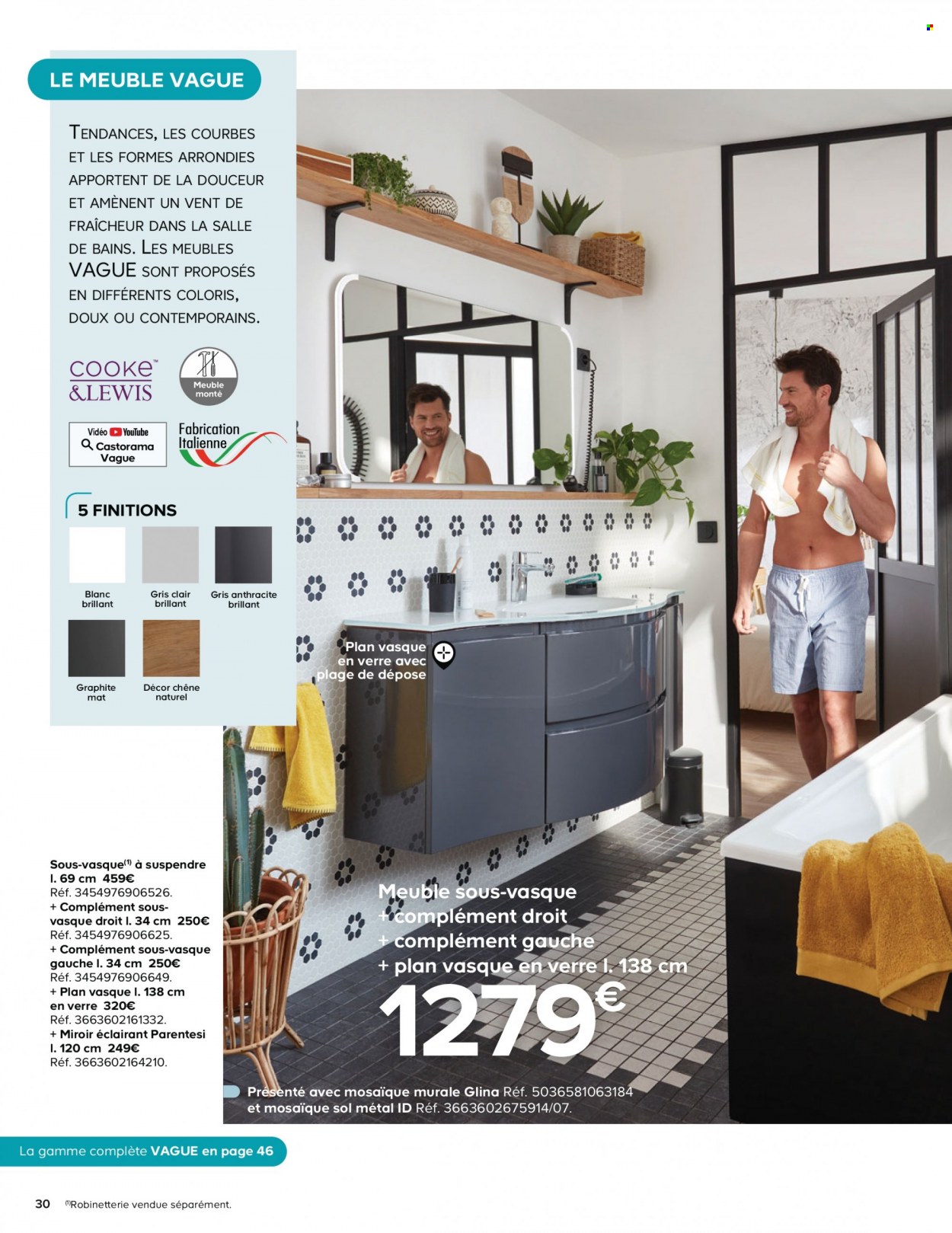 thumbnail - Catalogue Castorama - 23/04/2022 - 31/05/2022 - Produits soldés - verre, miroir, plan vasque. Page 30.