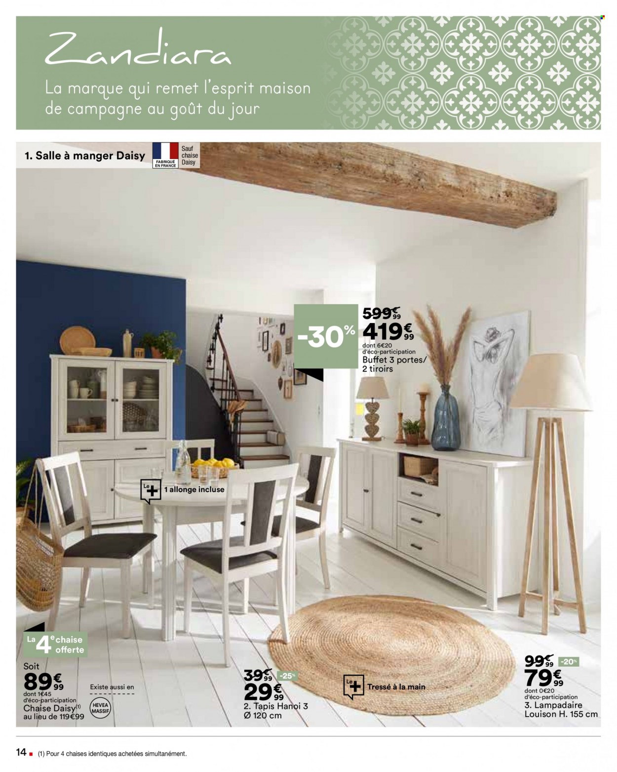 thumbnail - Catalogue BUT - 26/04/2022 - 23/05/2022 - Produits soldés - chaise, tapis, buffet, maison, lampadaire. Page 14.