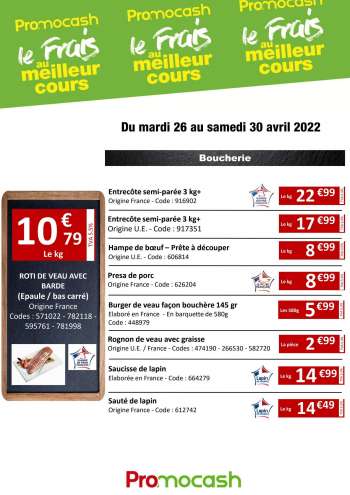 Catalogue Promocash - 26/04/2022 - 30/04/2022.