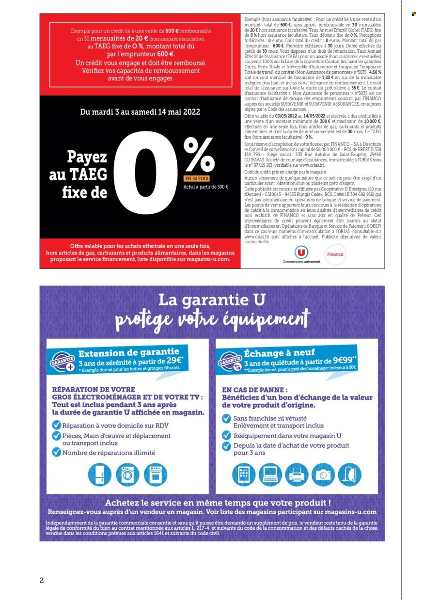 Catalogue SUPER U - 03/05/2022 - 14/05/2022. Page 2