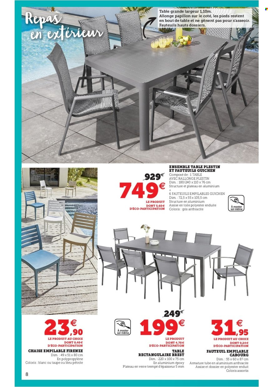 thumbnail - Catalogue SUPER U - 03/05/2022 - 28/05/2022 - Produits soldés - fauteuil, chaise. Page 8.