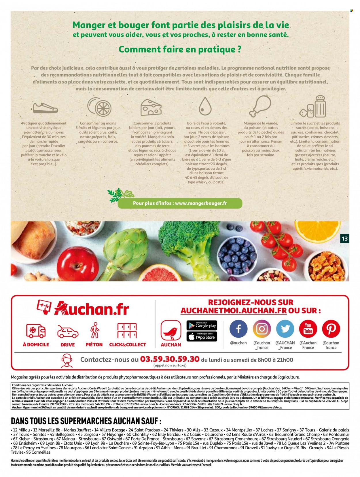 thumbnail - Catalogue Auchan - 11/05/2022 - 24/05/2022 - Produits soldés - pommes de terre, lait, beurre, crème fraîche, verre. Page 13.