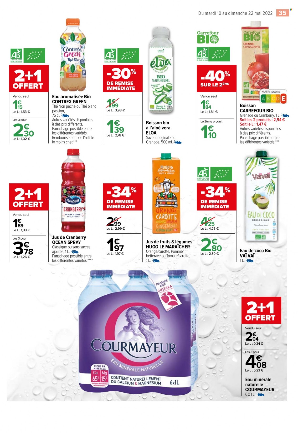 thumbnail - Catalogue Carrefour Market - 10/05/2022 - 22/05/2022 - Produits soldés - betterave, carotte, jus, Ocean Spray, eau minérale, eau minérale naturelle, thé, thé noir. Page 37.