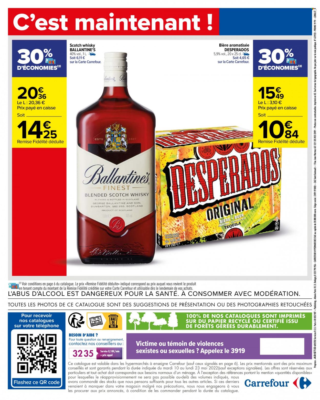thumbnail - Catalogue Carrefour Hypermarchés - 10/05/2022 - 23/05/2022 - Produits soldés - bière, whisky. Page 64.