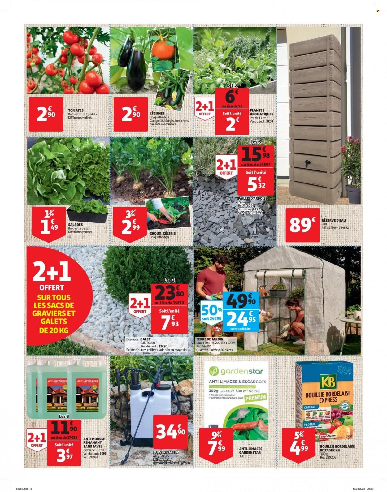 thumbnail - Catalogue Auchan - 04/05/2022 - 17/05/2022 - Produits soldés - tomates, concombre, courgette, cornichons, pulvérisateur, antilimaces. Page 3.