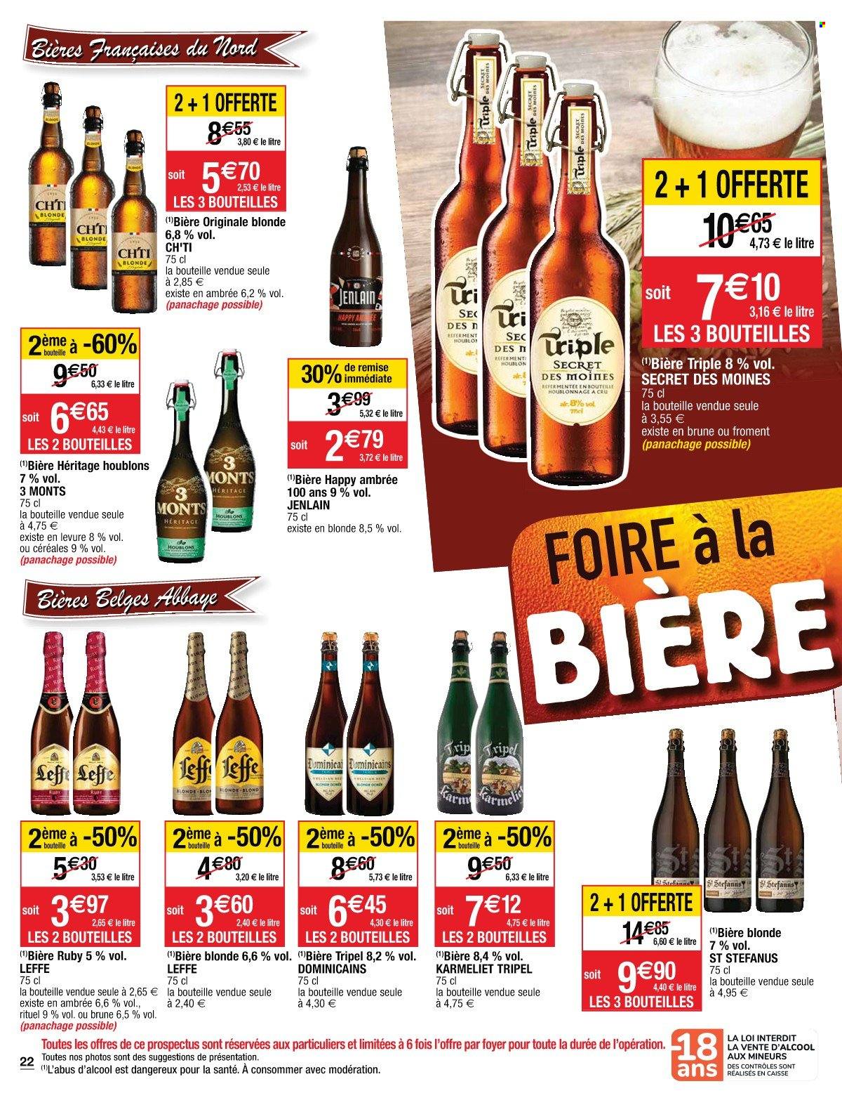 thumbnail - Catalogue Cora - 10/05/2022 - 16/05/2022 - Produits soldés - Leffe, bière, bière blonde, levure. Page 22.