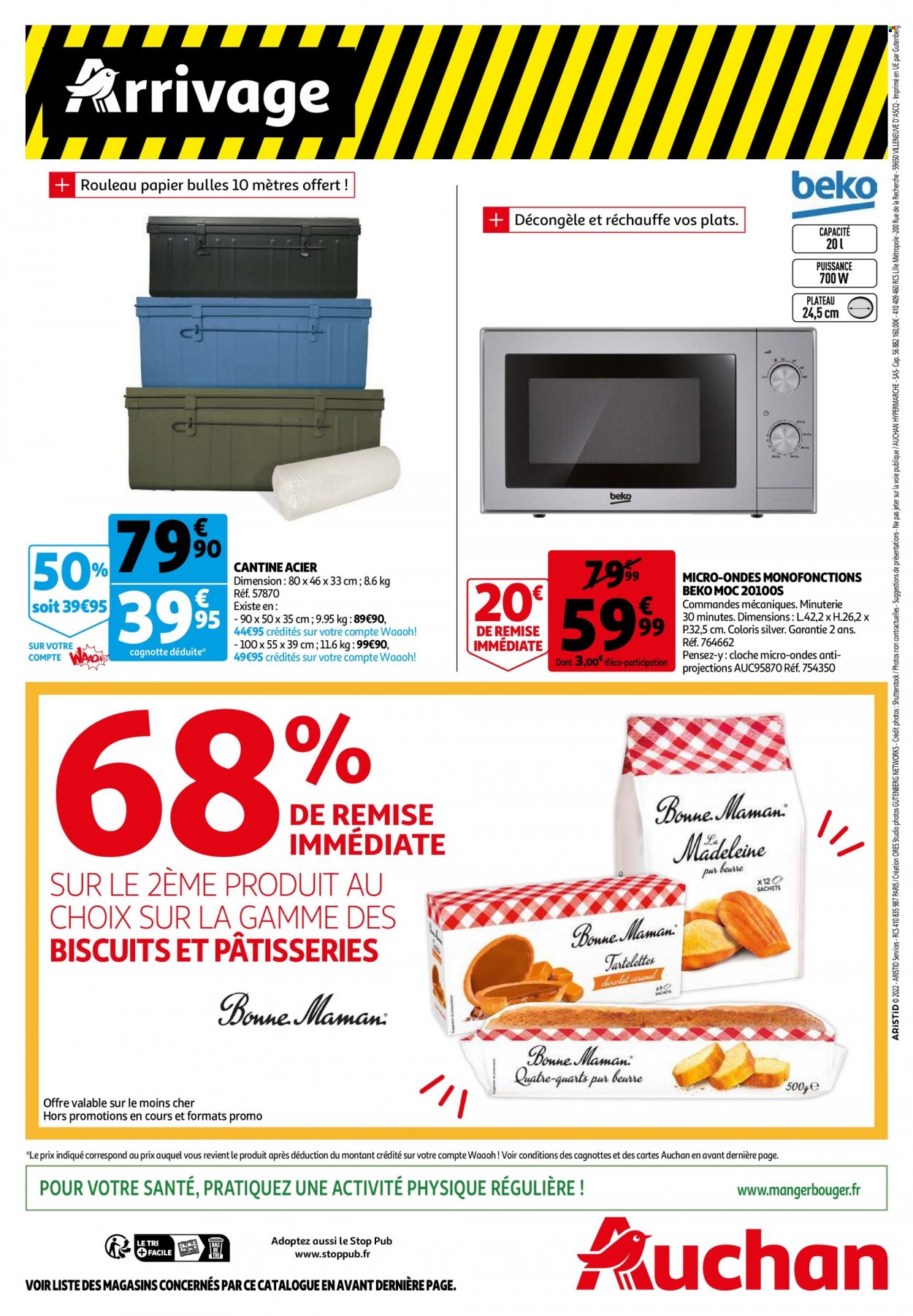 thumbnail - Catalogue Auchan - 11/05/2022 - 17/05/2022 - Produits soldés - Beko, biscuits. Page 44.
