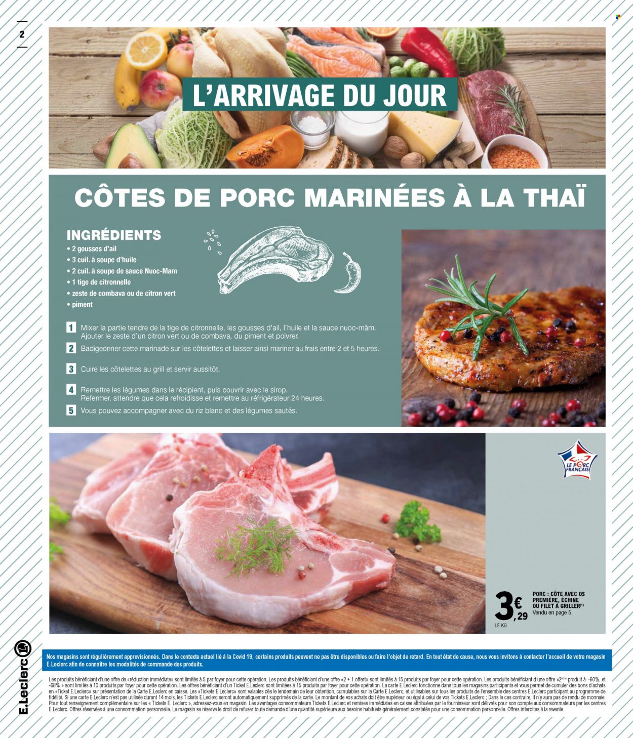 thumbnail - Catalogue E.Leclerc - 10/05/2022 - 14/05/2022 - Produits soldés - côtes de porc, sirop. Page 2.