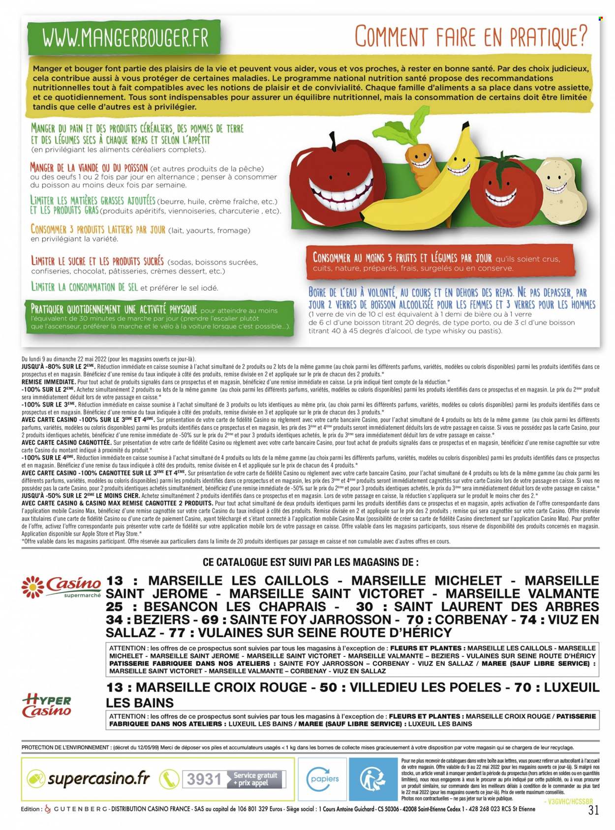 thumbnail - Catalogue Géant Casino - 09/05/2022 - 22/05/2022 - Produits soldés - pommes de terre, yaourt, beurre, crème fraîche. Page 31.