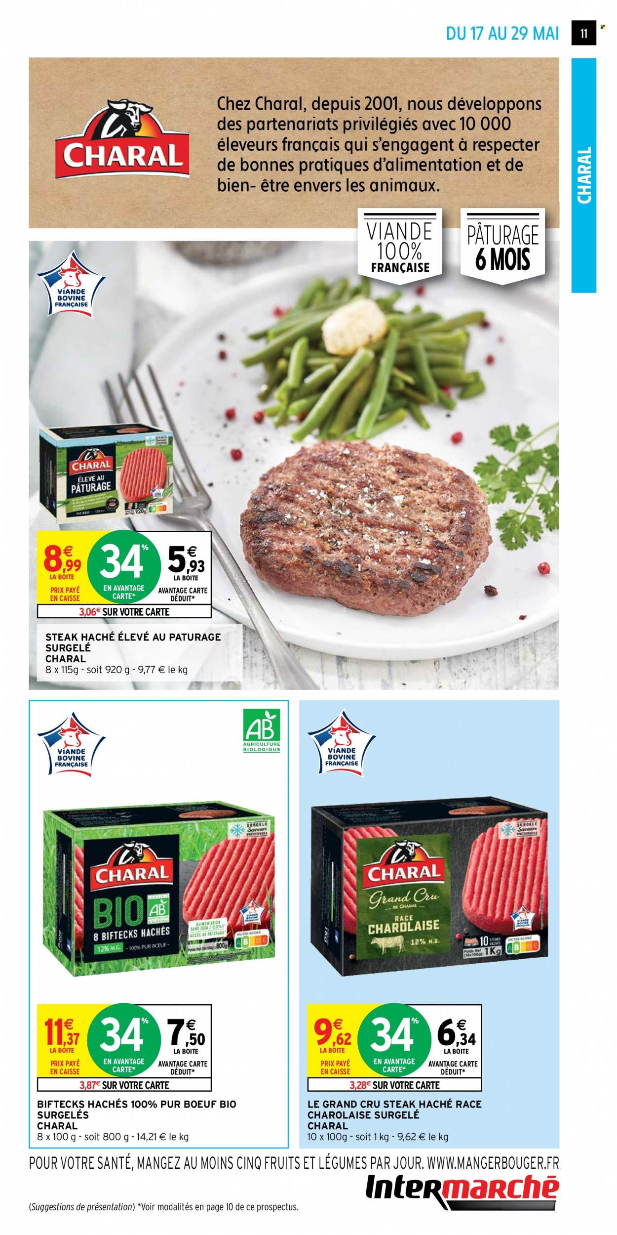 thumbnail - Catalogue Intermarché - 17/05/2022 - 29/05/2022 - Produits soldés - steak haché, viande hachée. Page 11.