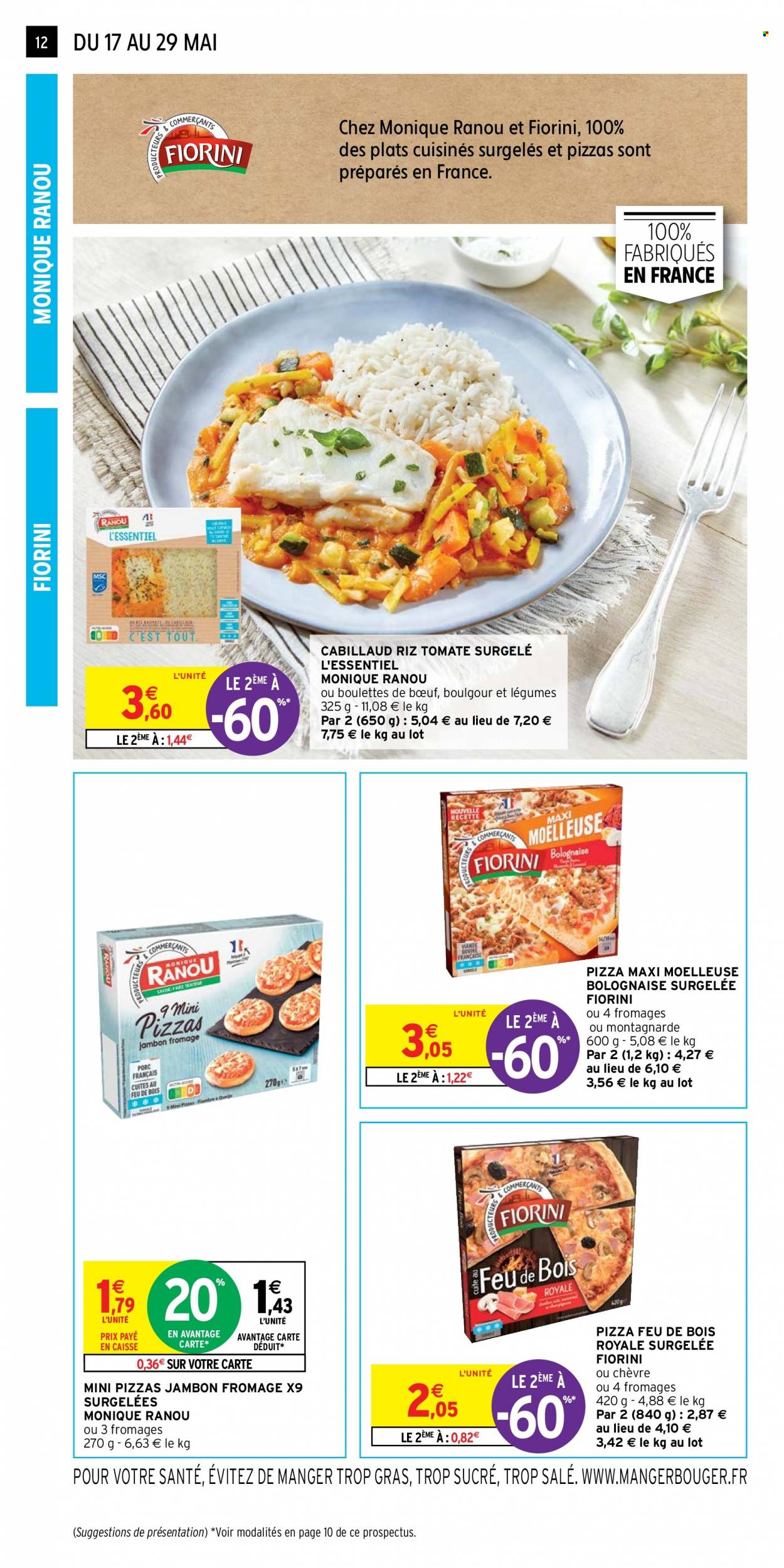thumbnail - Catalogue Intermarché - 17/05/2022 - 29/05/2022 - Produits soldés - boulettes de bœuf, cabillaud, plat cuisiné, riz. Page 12.